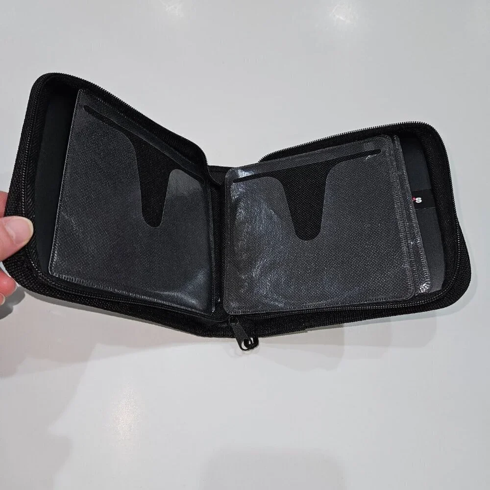 Ohio State University OSU Buckeyes Black CD Holder Case Travel Leed's ~ Holds 16